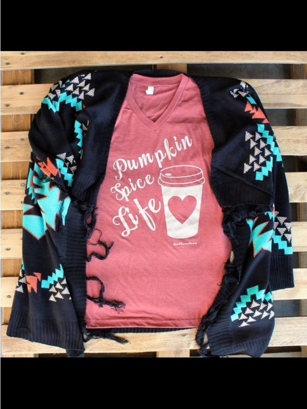 Heather Orange Pumpkin Spice Life TEE size MED